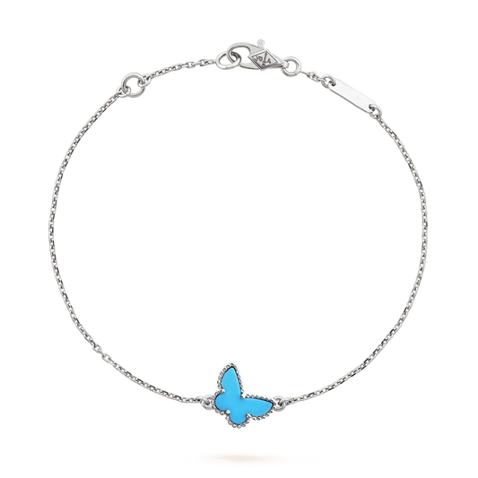 [⭐⭐JeweliWhal]BUTTERFLY TURQUOISE BUTTERFLY BRACELET SILVER