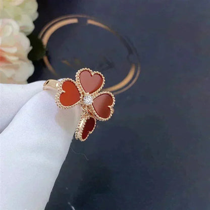 [⭐⭐JeweliWhal]SWEET CLOVER CARNELIAN RING