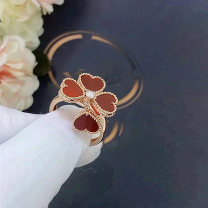[⭐⭐JeweliWhal]SWEET CLOVER CARNELIAN RING