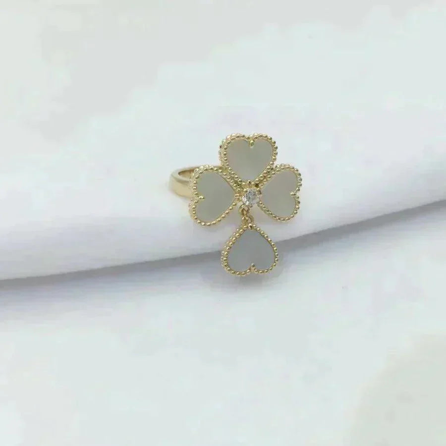 [⭐⭐JeweliWhal]SWEET CLOVER WHITE MOP RING