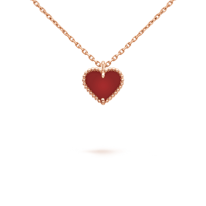 [⭐⭐JeweliWhal]SÜSSKLEE KARNEOL HERZKETTE
