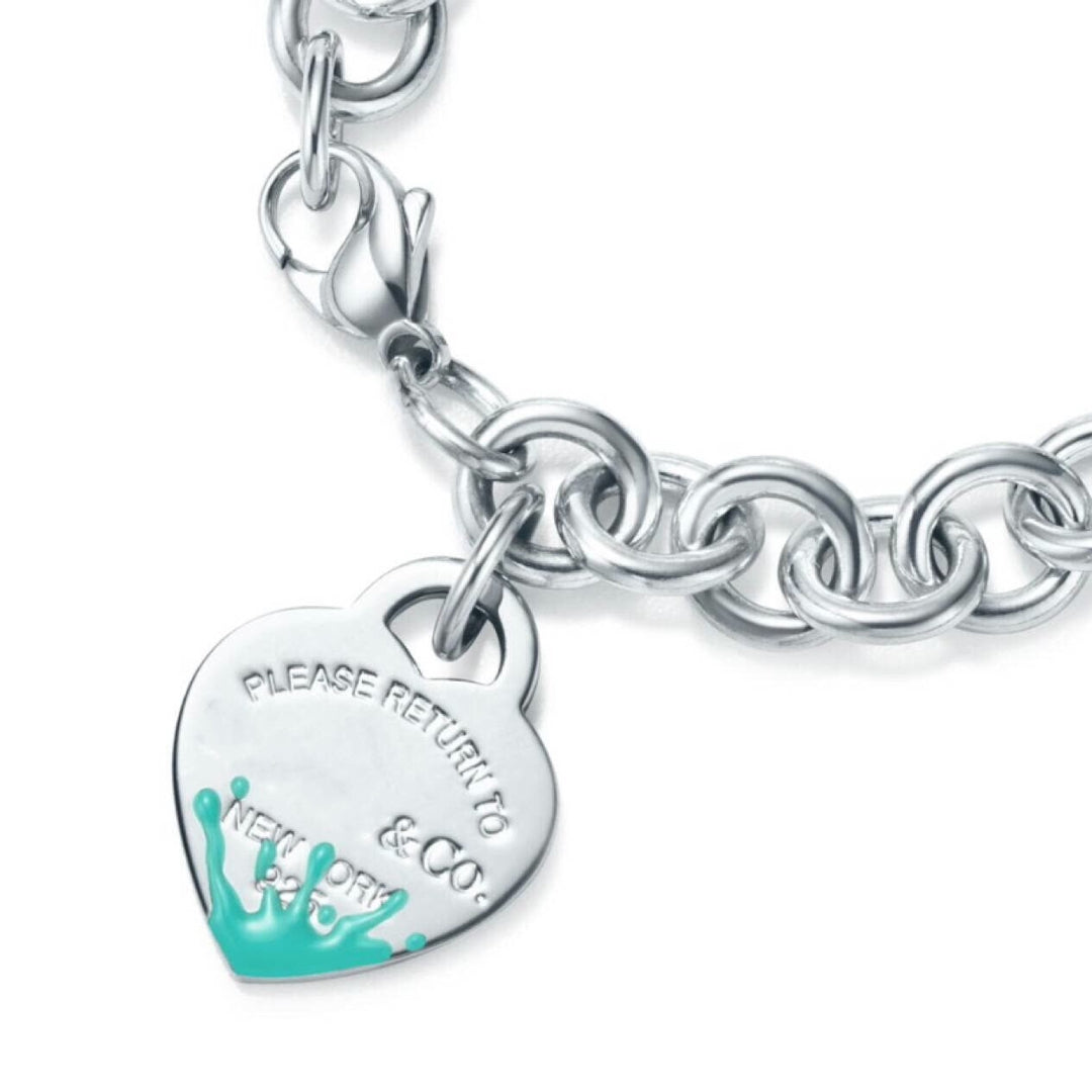 [JeweliWhal]LOVE HEART RETURN TO TIF SILVER BRACELET