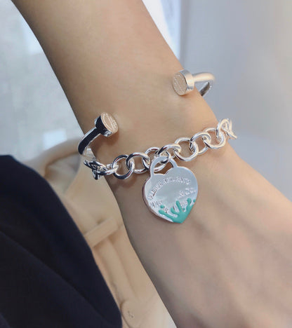 [JeweliWhal]LOVE HEART RETURN TO TIF SILVER BRACELET