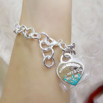 [JeweliWhal]LOVE HEART RETURN TO TIF SILVER BRACELET