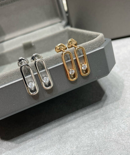[⭐⭐JeweliWhal]MOVE UNO SMALL 1 DIAMOND EARRINGS