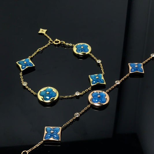 [⭐⭐JeweliWhal]STAR AND SUN 4 MOTIF BLUE BRACELET