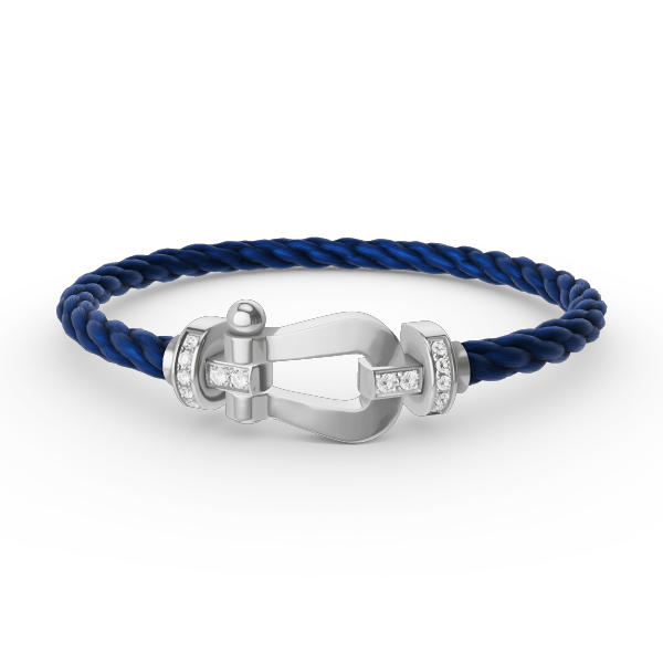 [⭐⭐JeweliWhal]FORCE LARGE HORSESHOE HALF DIAMOND BRACELET SILVER