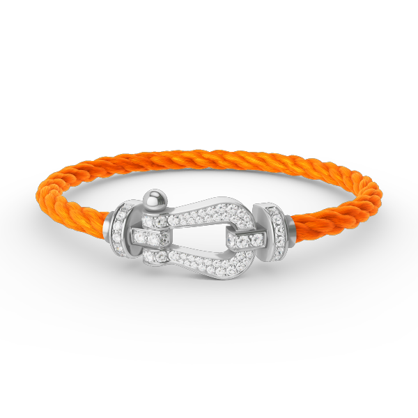[⭐⭐JeweliWhal]FORCE LARGE HORSESHOE FULL DIAMOND BRACELET SILVER