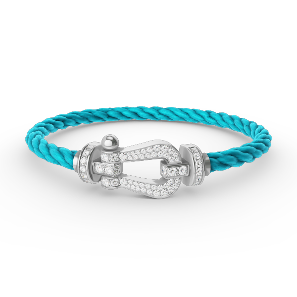 [⭐⭐JeweliWhal]FORCE LARGE HORSESHOE FULL DIAMOND BRACELET SILVER