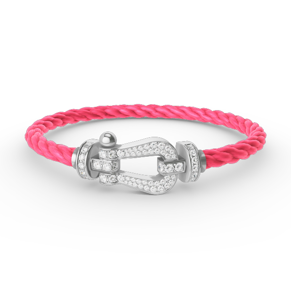 [⭐⭐JeweliWhal]FORCE LARGE HORSESHOE FULL DIAMOND BRACELET SILVER