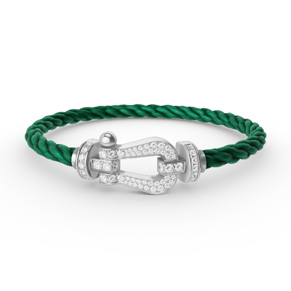 [⭐⭐JeweliWhal]FORCE LARGE HORSESHOE FULL DIAMOND BRACELET SILVER