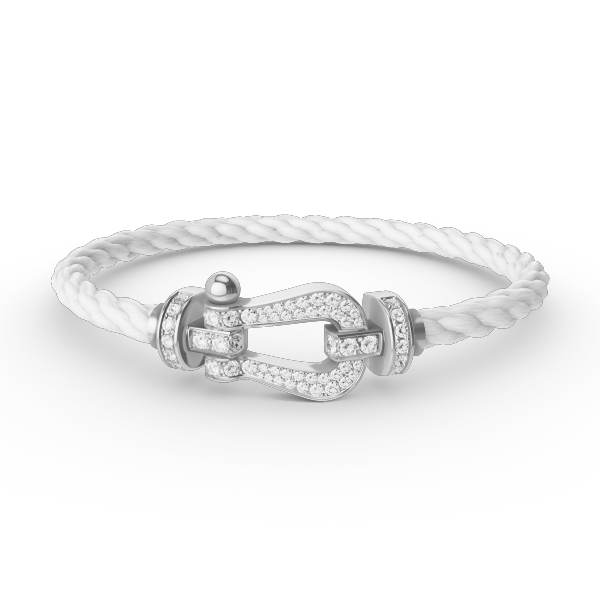 [⭐⭐JeweliWhal]FORCE LARGE HORSESHOE FULL DIAMOND BRACELET SILVER
