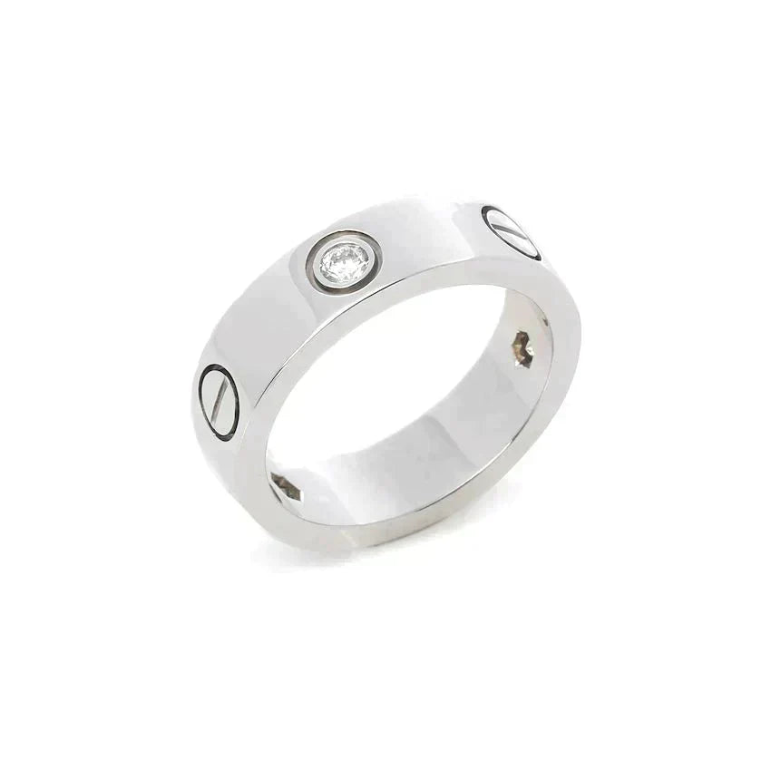 [⭐⭐JeweliWhal]LIEBESRING 5,5MM 3 DIAMANTEN SILBER