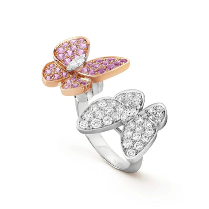 [⭐⭐JeweliWhal]TWIN BUTTERFLY DIAMOND RING