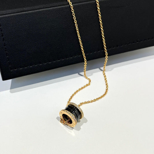 [⭐⭐JeweliWhal]ZERO 1 SCHWARZE KERAMIK DIAMANT ROSÉGOLD HALSKETTE