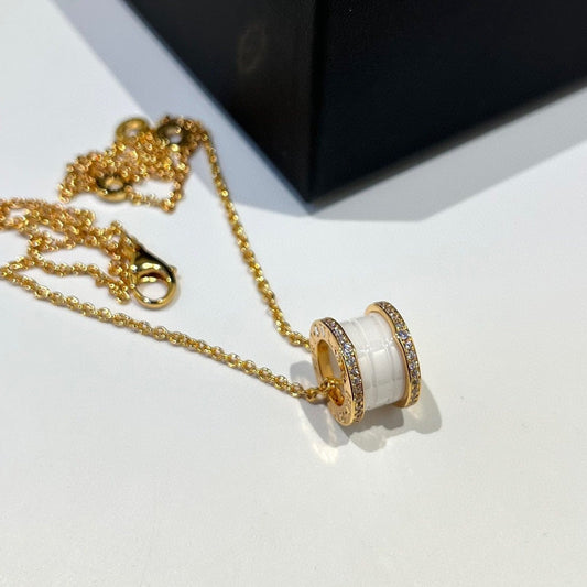 [⭐⭐JeweliWhal]ZERO 1 WEISSE KERAMIK DIAMANT ROSÉGOLD HALSKETTE
