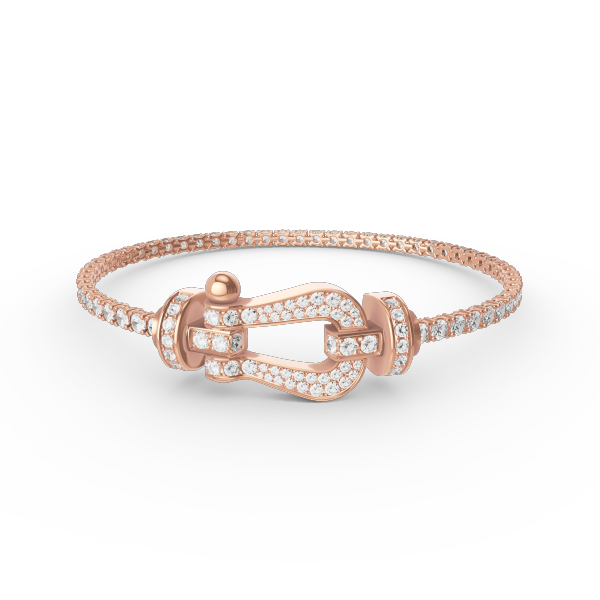 [⭐⭐JeweliWhal]FORCE GROSSES HUFEISEN VOLLBESETZTES DIAMANT-TENNISARMBAND