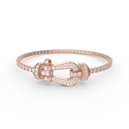 [⭐⭐JeweliWhal]FORCE GROSSES HUFEISEN VOLLBESETZTES DIAMANT-TENNISARMBAND