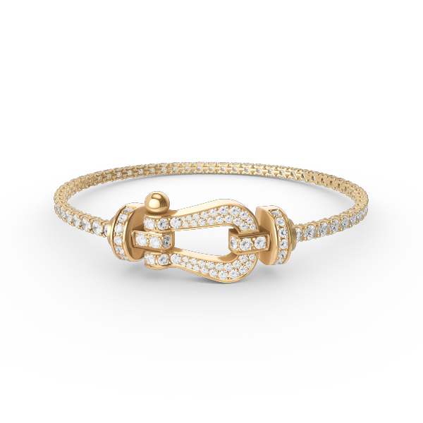 [⭐⭐JeweliWhal]FORCE GROSSES HUFEISEN VOLLBESETZTES DIAMANT-TENNISARMBAND